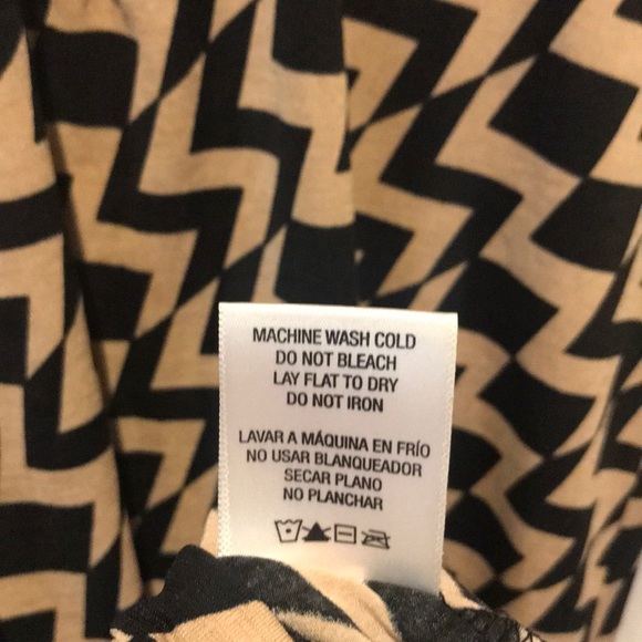 BONGO Tan & Black Chevron Midi Dress – Size M - Picture 5 of 6